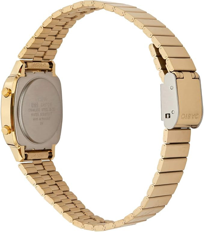 CASIO Women's LA670WGA-9 Gold Stainless-Steel Quartz Watch with Digital Dial