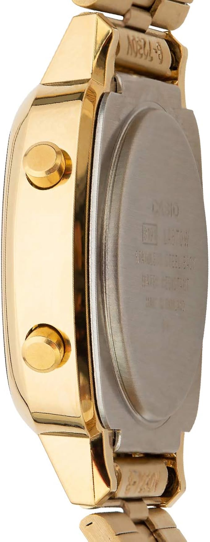 CASIO Women's LA670WGA-9 Gold Stainless-Steel Quartz Watch with Digital Dial