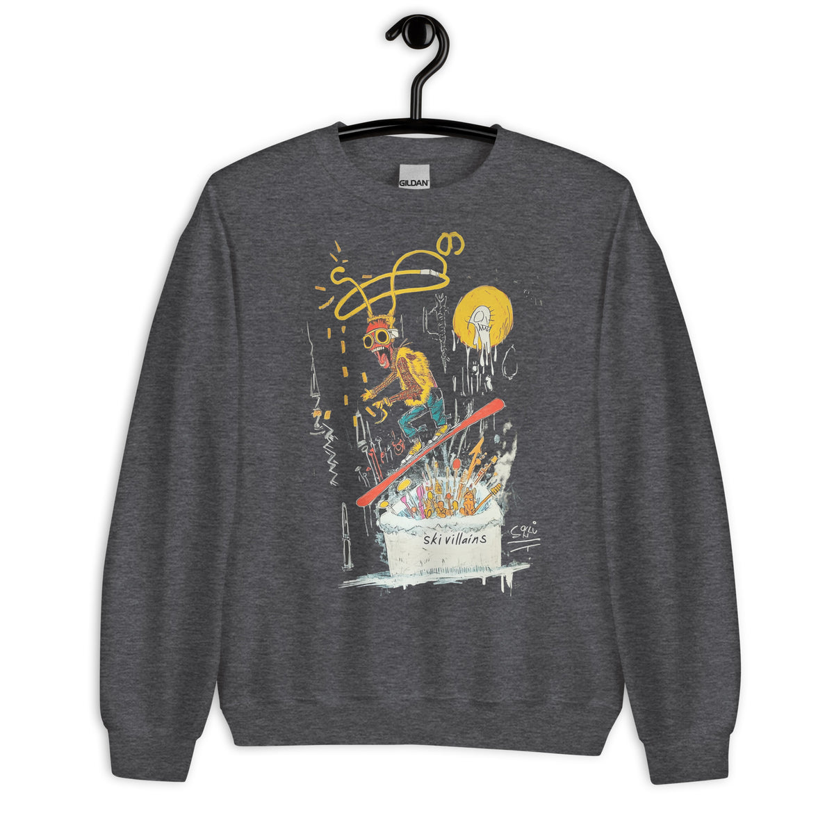 SKI VILLAINS 1986 APE - Unisex Sweatshirt