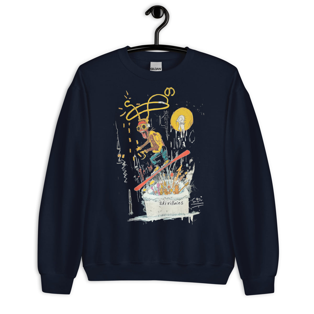 SKI VILLAINS 1986 APE - Unisex Sweatshirt