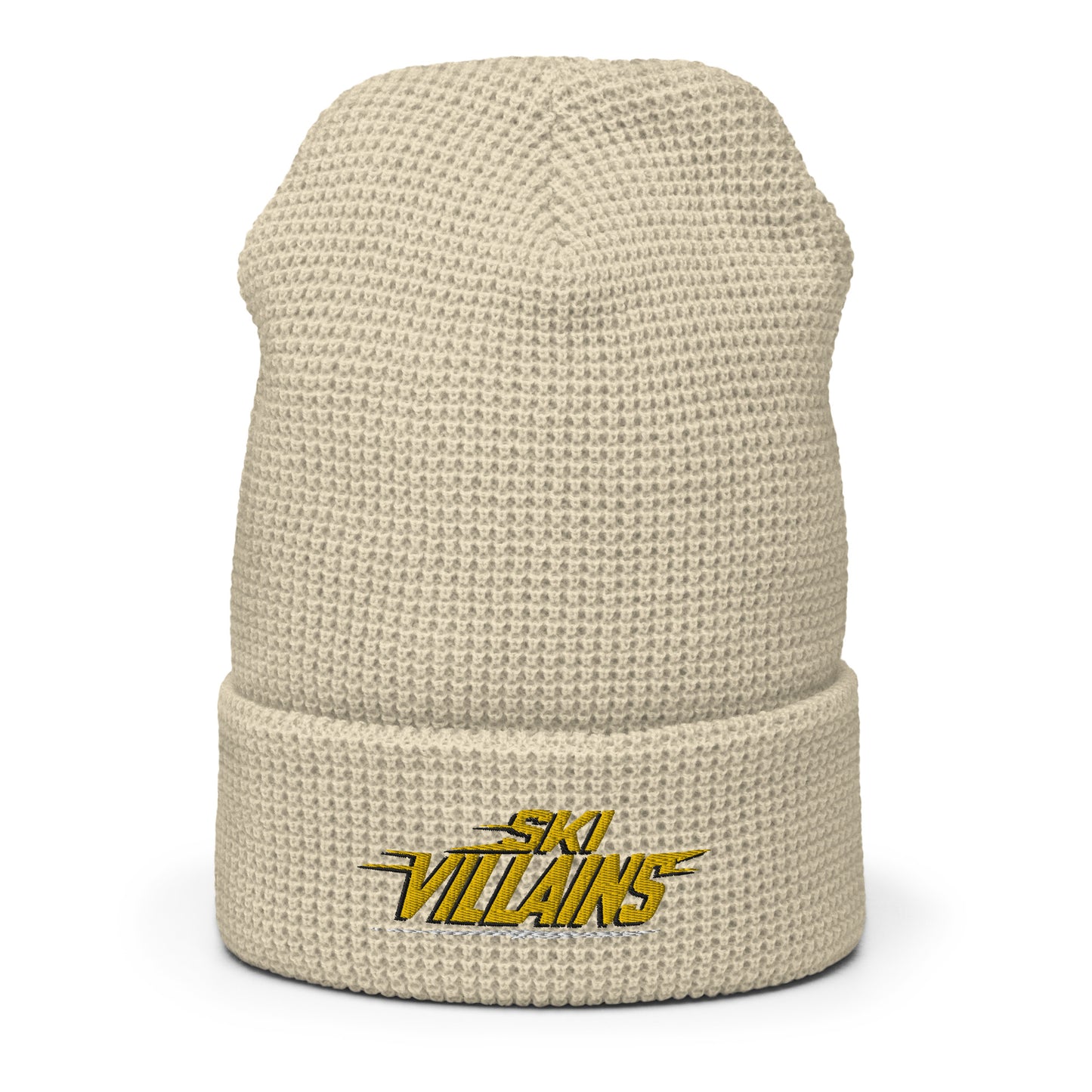 SKI VILLAINS WHITE LINE - Waffle beanie