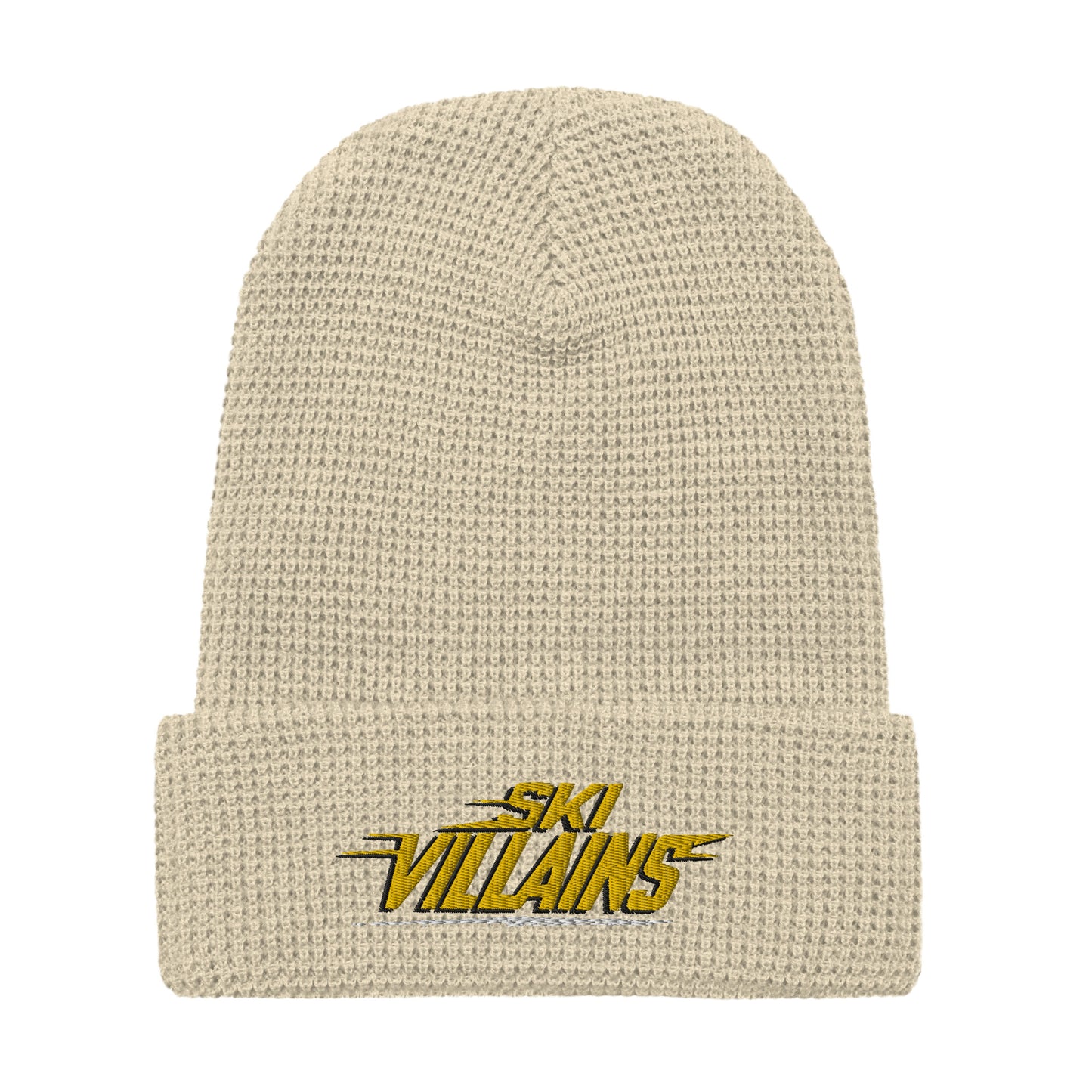 SKI VILLAINS WHITE LINE - Waffle beanie