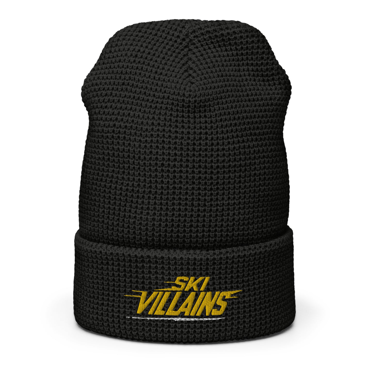 SKI VILLAINS WHITE LINE - Waffle beanie