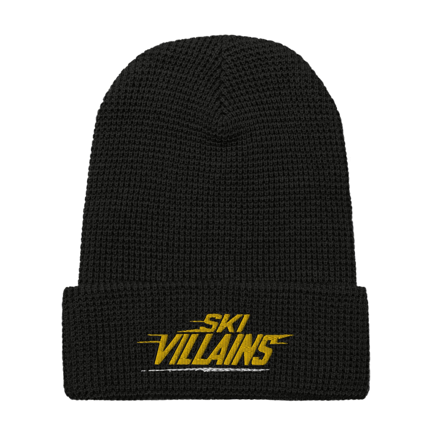 SKI VILLAINS WHITE LINE - Waffle beanie