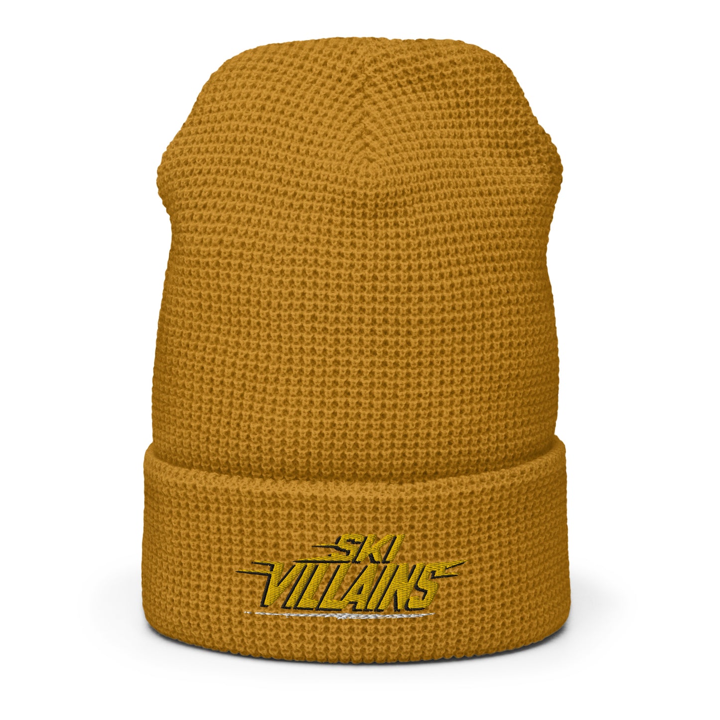 SKI VILLAINS WHITE LINE - Waffle beanie