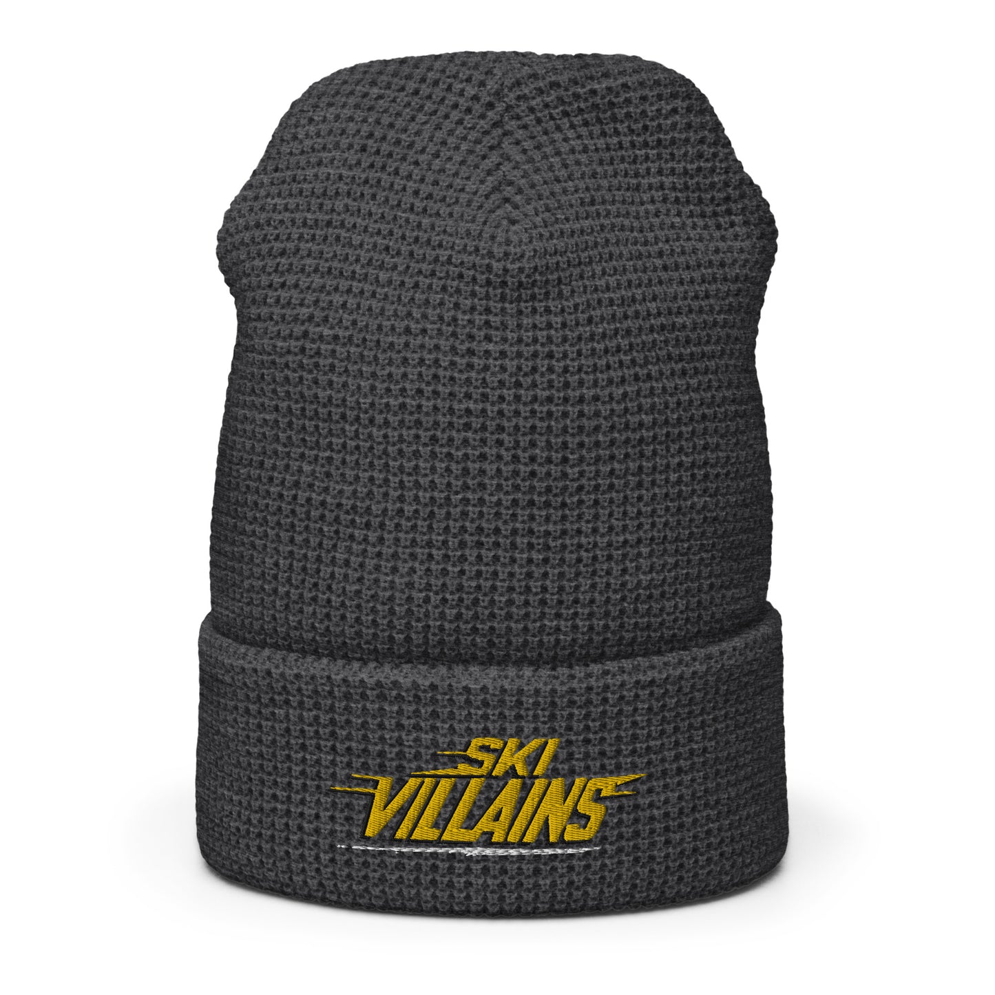 SKI VILLAINS WHITE LINE - Waffle beanie