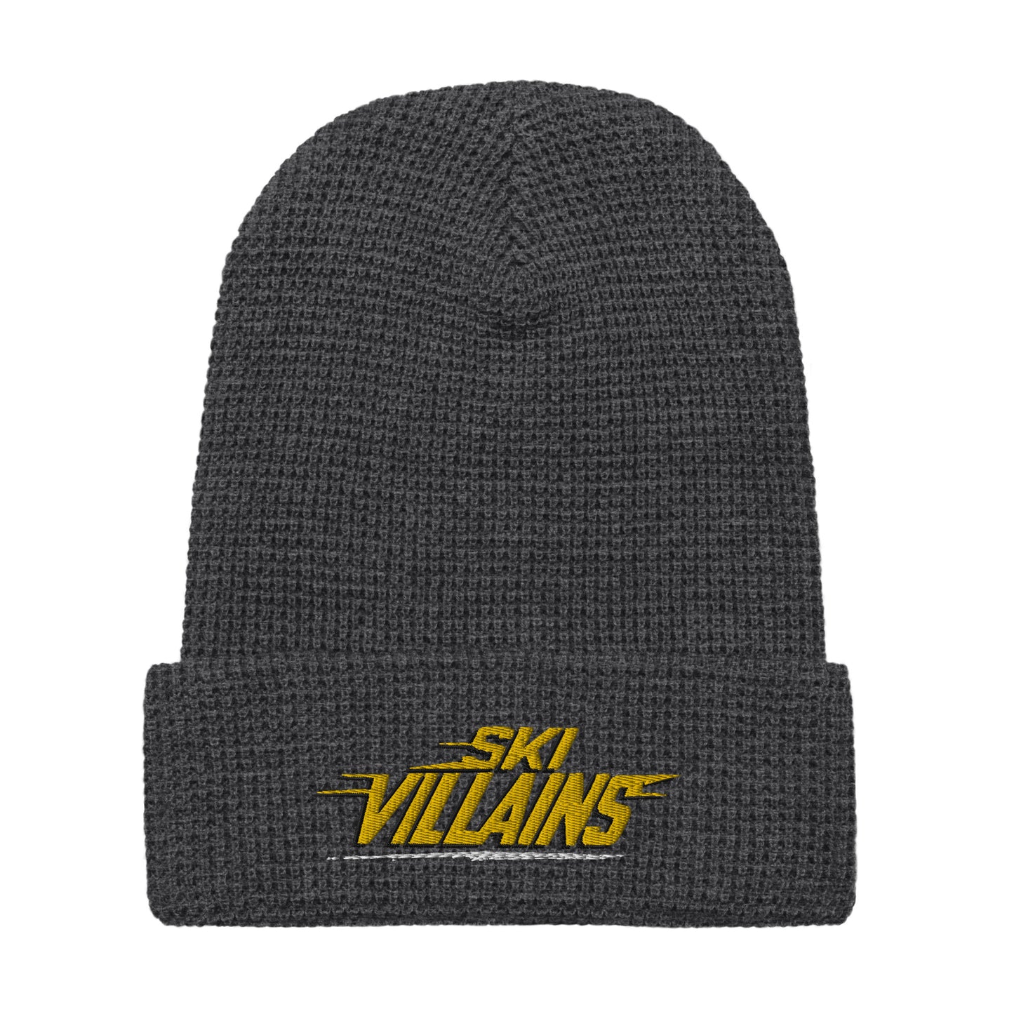 SKI VILLAINS WHITE LINE - Waffle beanie